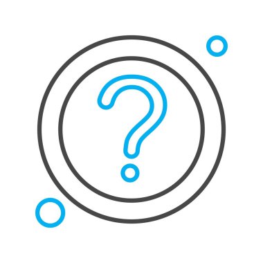 Vektör soru işareti Ico, vektör illüstrasyonu