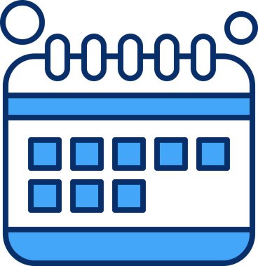  Vektör Takvim Simgesi, vektör illüstrasyonu  