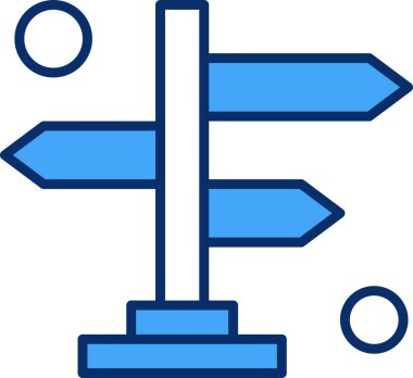 Yönün vektör illüstrasyonu Simgesi