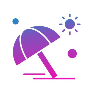 Modern ikon vektör illüstrasyonu, yaz tatili konsepti 