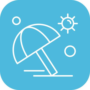 Modern ikon vektör illüstrasyonu, yaz tatili konsepti 