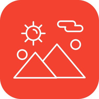 Modern ikon vektör illüstrasyonu, yaz tatili konsepti 