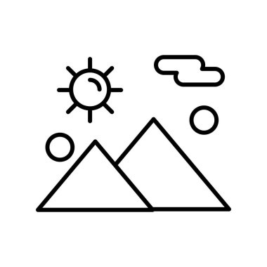 Modern ikon vektör illüstrasyonu, yaz tatili konsepti 