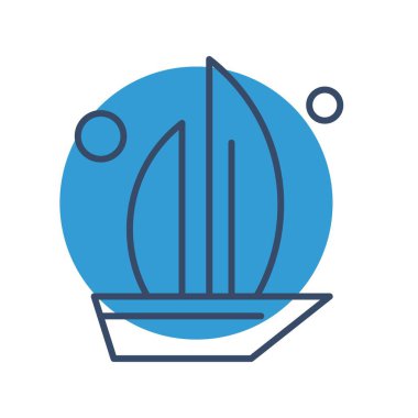 Modern ikon vektör illüstrasyonu, yaz tatili konsepti 