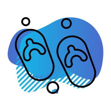 Modern ikon vektör illüstrasyonu, yaz tatili konsepti 