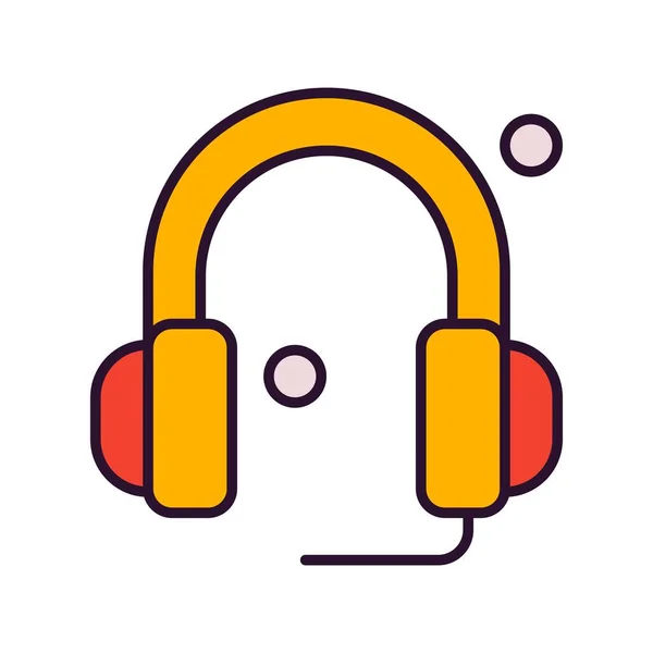 Auriculares Vectoriales Web Icono — Vector de stock