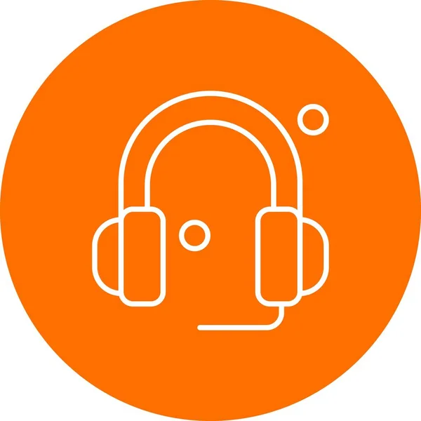 Εικονίδιο Ιστού Ακουστικών Διανυσμάτων — Διανυσματικό Αρχείο