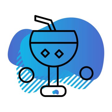 Modern ikon vektör illüstrasyonu, yaz tatili konsepti 