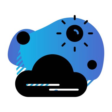 Modern ikon vektör illüstrasyonu, yaz tatili konsepti 