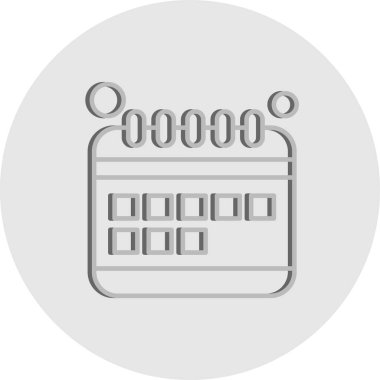  Vektör Takvim Simgesi, vektör illüstrasyonu  