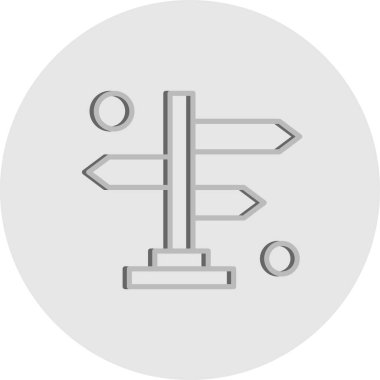 Yönün vektör illüstrasyonu Simgesi