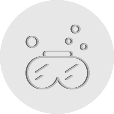 Vektör şnorkelleme Ico, vektör illüstrasyonu