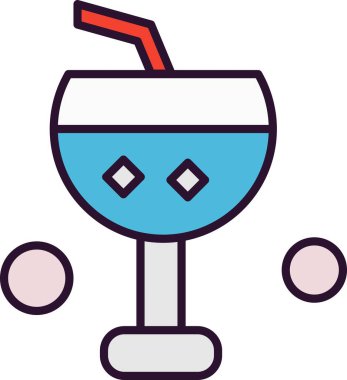 Vektör meyve suyu bardağı Ico, vektör illüstrasyonu