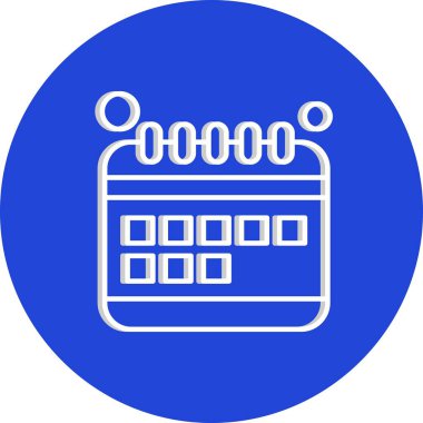  Vektör Takvim Simgesi, vektör illüstrasyonu  