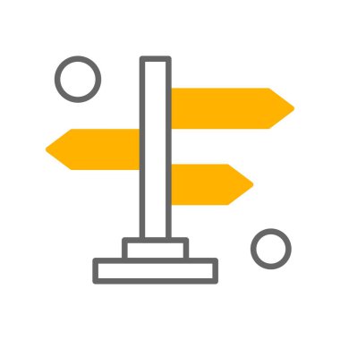 Yönün vektör illüstrasyonu Simgesi