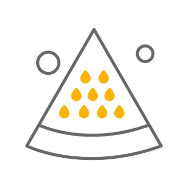 Vektör karpuz Ico, vektör illüstrasyonu