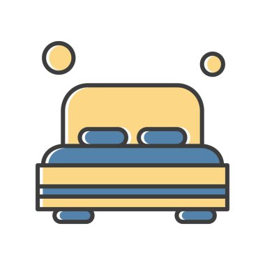 Vektör yatak odası Ico, vektör illüstrasyonu