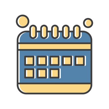  Vektör Takvim Simgesi, vektör illüstrasyonu  