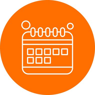  Vektör Takvim Simgesi, vektör illüstrasyonu  