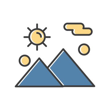 dağ simgesinin vektör illüstrasyonu