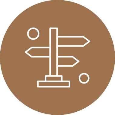 Yönün vektör illüstrasyonu Simgesi