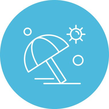 Modern ikon vektör illüstrasyonu, yaz tatili konsepti 