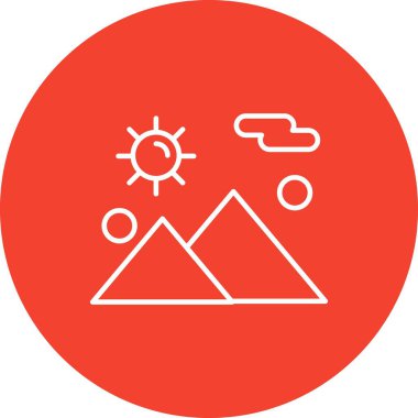 dağ simgesinin vektör illüstrasyonu