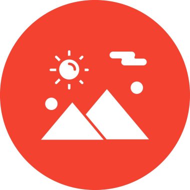 dağ simgesinin vektör illüstrasyonu