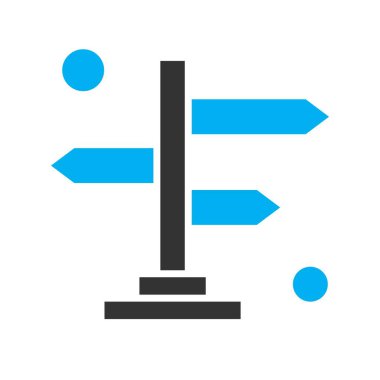 Yönün vektör illüstrasyonu Simgesi