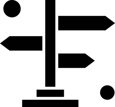 Yönün vektör illüstrasyonu Simgesi