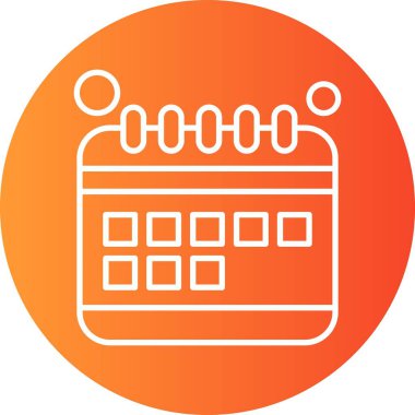  Vektör Takvim Simgesi, vektör illüstrasyonu  