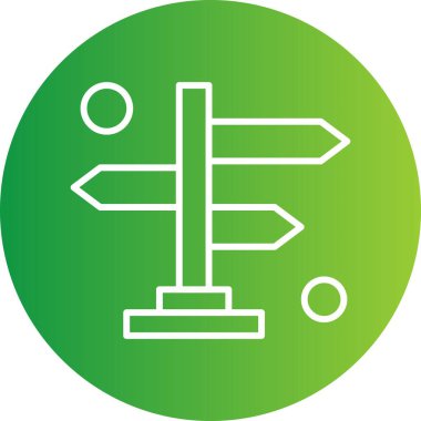 Yönün vektör illüstrasyonu Simgesi