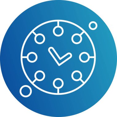 Renkli Vektör Saat Simgesi 