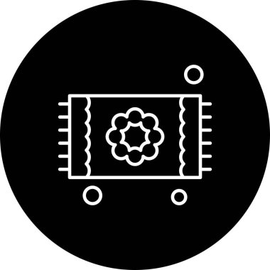 Vektör Halı simgesi, vektör, illüstrasyon, ev ve yaşam konsepti