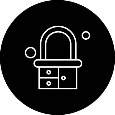 Vektör Dresser simgesi, vektör, illüstrasyon, ev ve yaşam konsepti