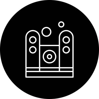  Vektör konuşmacı Simgesi, vektör illüstrasyonu  