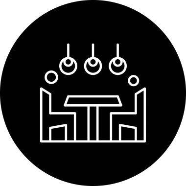 Vektör Akşam Yemeği simgesi, vektör, illüstrasyon, ev ve yaşam konsepti