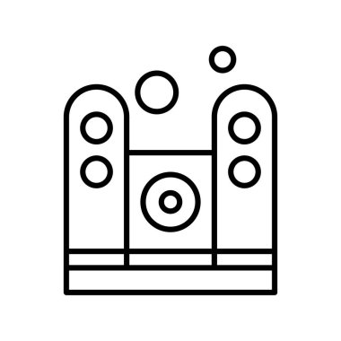  Vektör konuşmacı Simgesi, vektör illüstrasyonu  