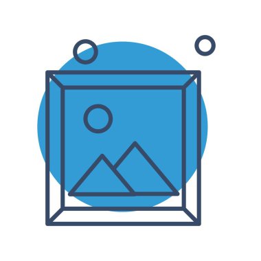 Vektör Resim simgesi, vektör, illüstrasyon, ev ve canlı konsept