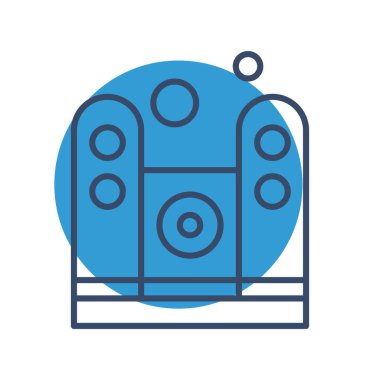  Vektör konuşmacı Simgesi, vektör illüstrasyonu  