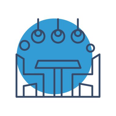 Vektör Akşam Yemeği simgesi, vektör, illüstrasyon, ev ve yaşam konsepti