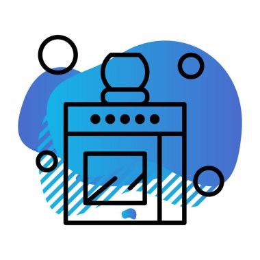 Vektör mutfak simgesi, vektör, illüstrasyon, ev ve yaşam konsepti