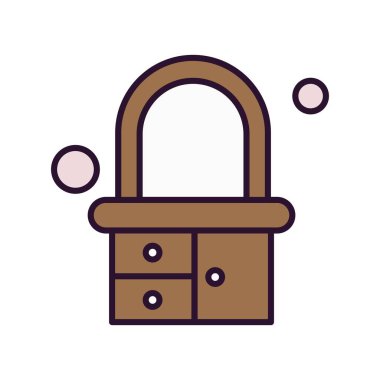 Vektör Dresser simgesi, vektör, illüstrasyon, ev ve yaşam konsepti