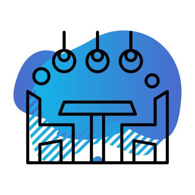 Vektör Akşam Yemeği simgesi, vektör, illüstrasyon, ev ve yaşam konsepti