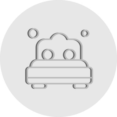  Vektör yatak odası simgesi, vektör, illüstrasyon, ev ve yaşam konsepti