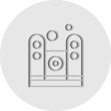  Vektör konuşmacı Simgesi, vektör illüstrasyonu  