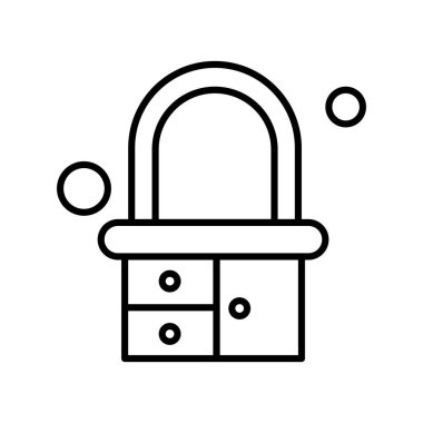 Vektör Dresser simgesi, vektör, illüstrasyon, ev ve yaşam konsepti