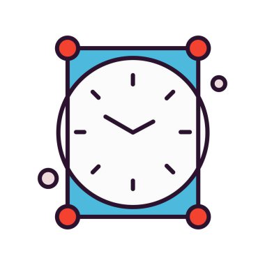 Renkli Vektör Saat Simgesi 