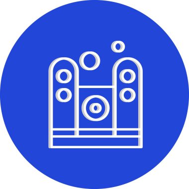  Vektör konuşmacı Simgesi, vektör illüstrasyonu  