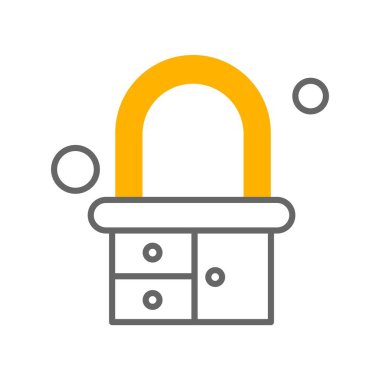 Vektör Dresser simgesi, vektör, illüstrasyon, ev ve yaşam konsepti